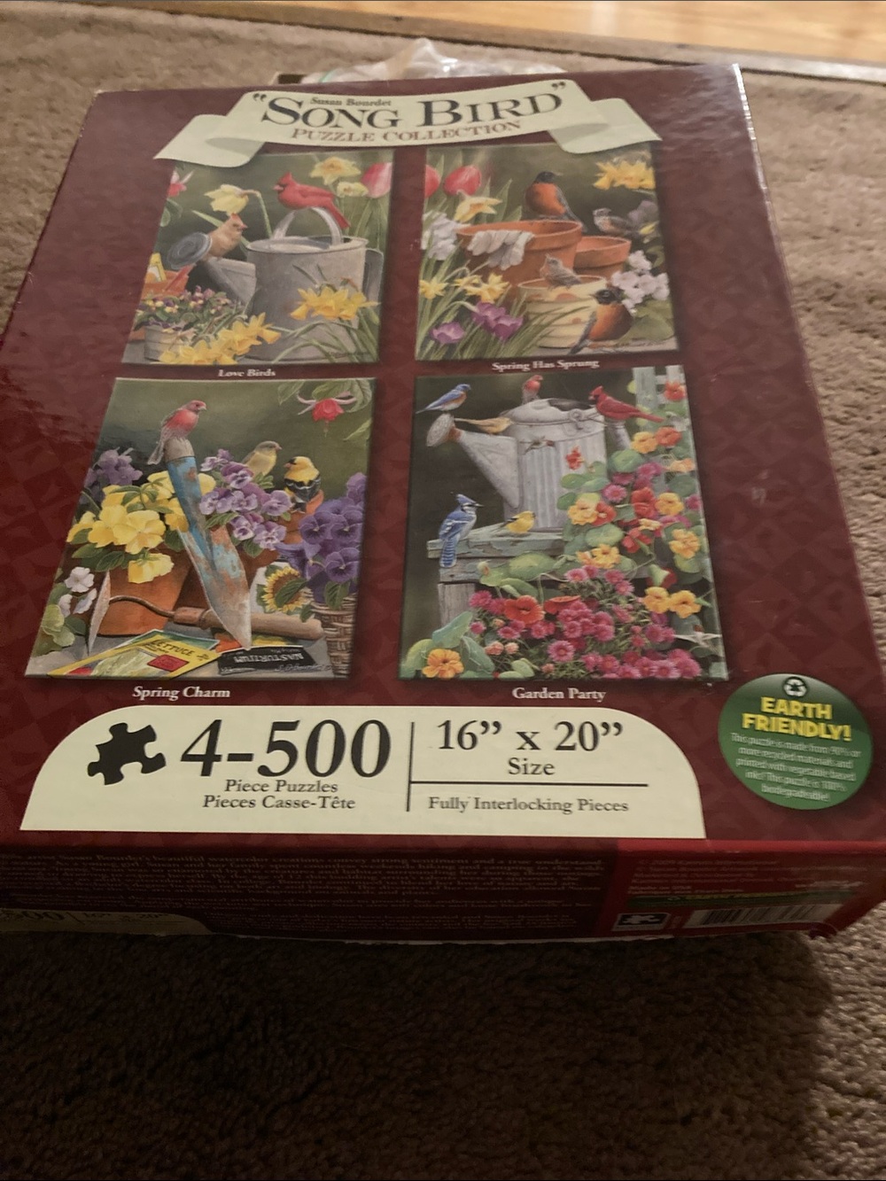 Song Bird Puzzle Collection — Red 4-Pack 500-Piece Set